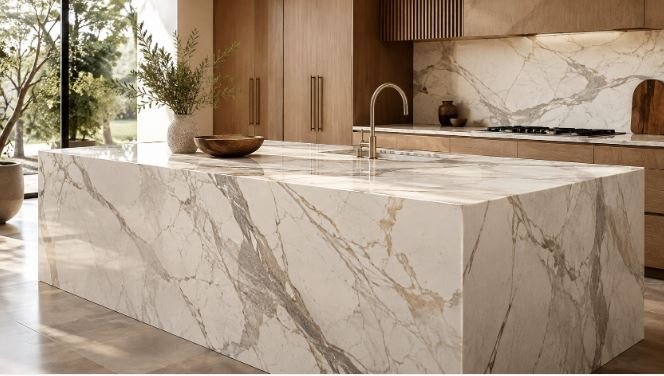 Marble Kitchen Island
